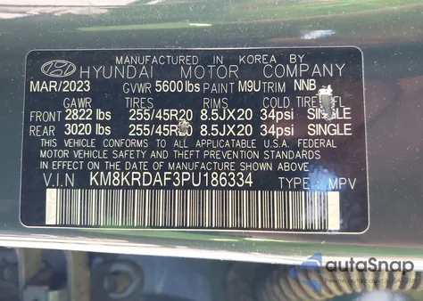 2023 Hyundai Ioniq 5 Limited from USA, damaged, VIN KM8KRDAF3PU186334